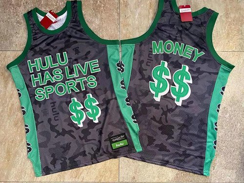 M&N Hulu Mesh black Jersey->san antonio spurs->NBA Jersey